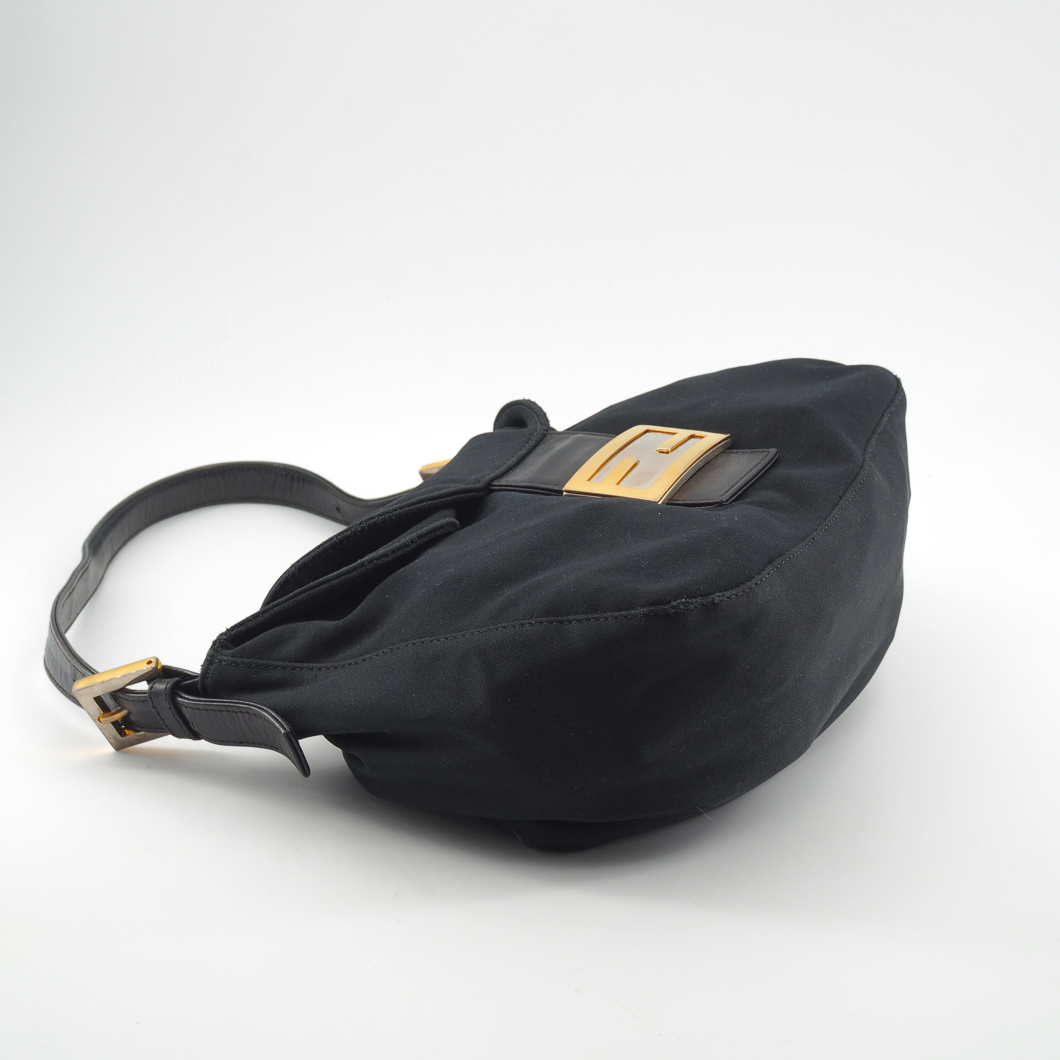 Fendi Shoulder bag black nylon Shoulder bags FENDI Black Synthetic