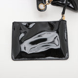 Sac seau vintage Chanel Coco en cuir vinyle noir