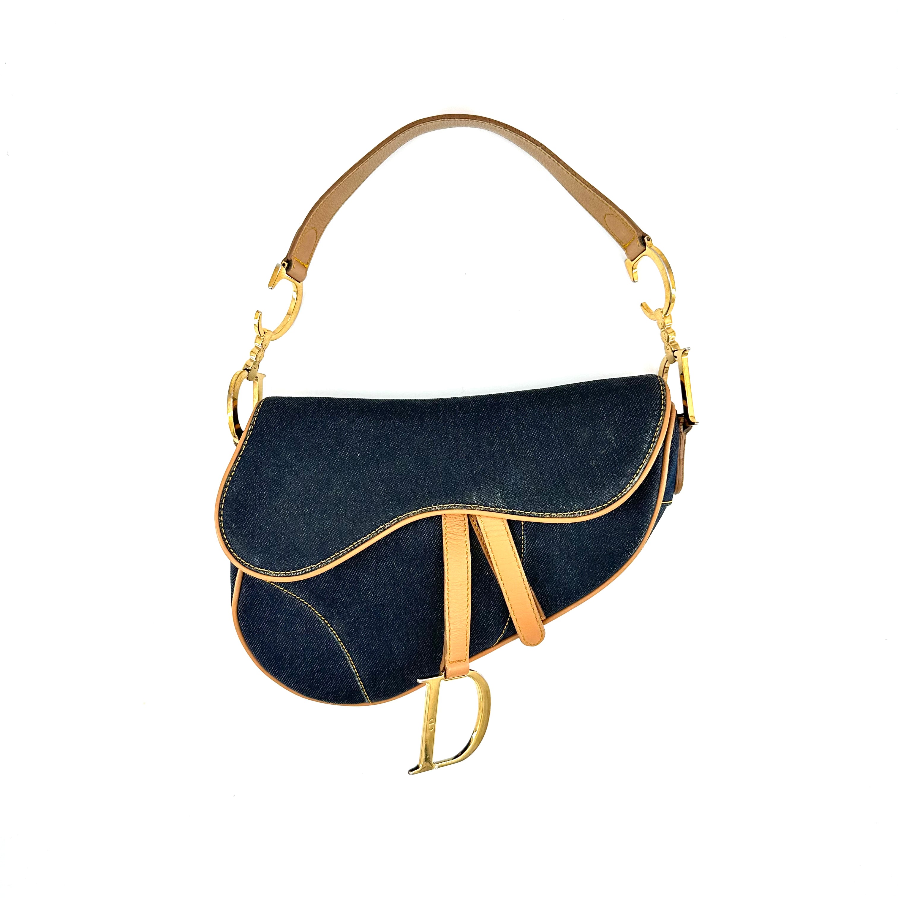 Denim dior saddle bag vintage hotsell