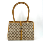 Sac cabas vintage Gucci en cuir et toile bordeaux Jackie