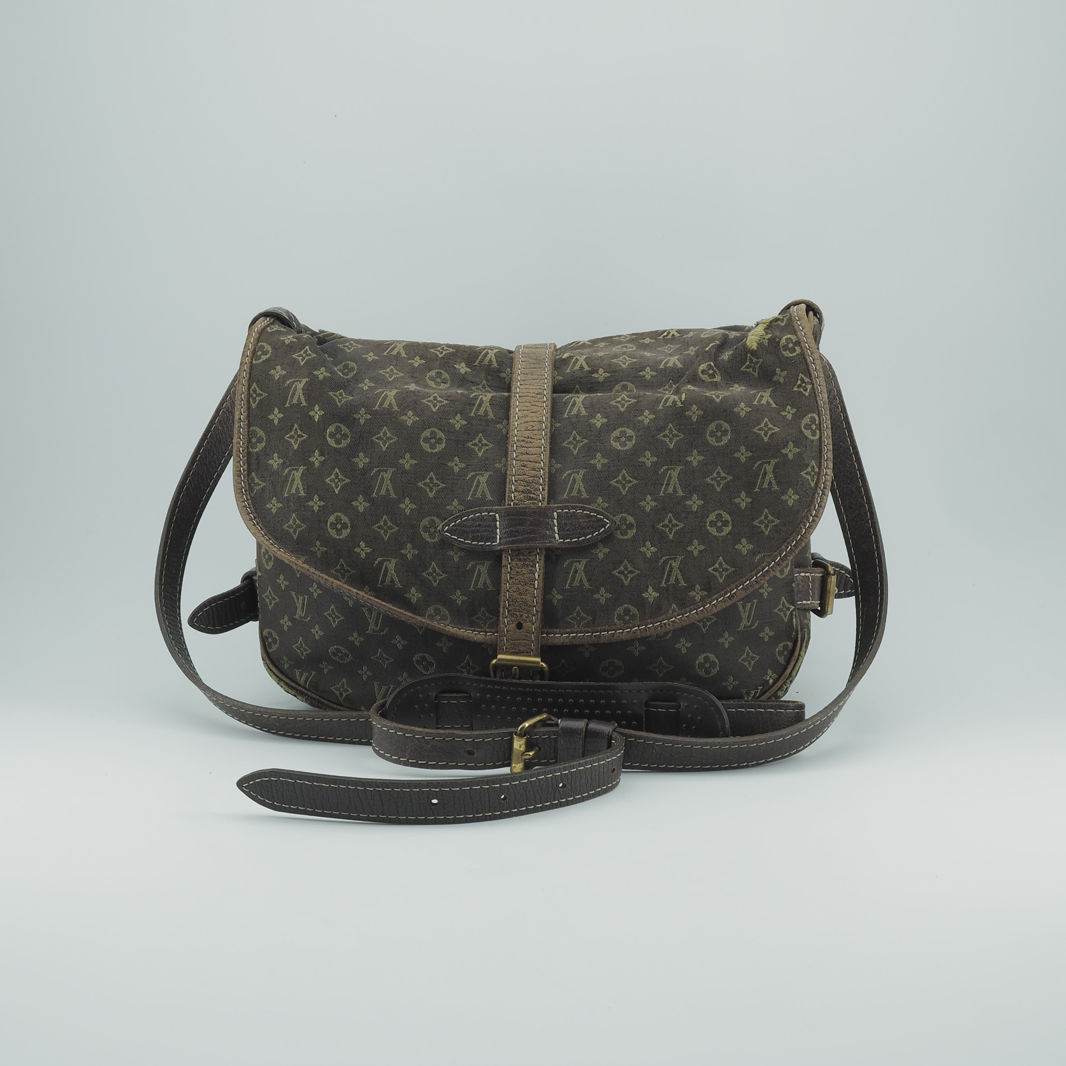 Louis Vuitton Saumur 30 Cross-body bags LOUIS VUITTON Brown Cotton