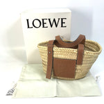 Sac Cabas Vintage Loewe Anagram en Raphia Beige