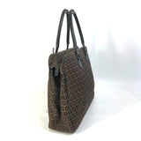 Sac Boston Fendi Zucchino Vintage en Toile/Cuir Marron