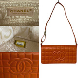 Chanel Shoulder Bag Orange Leather