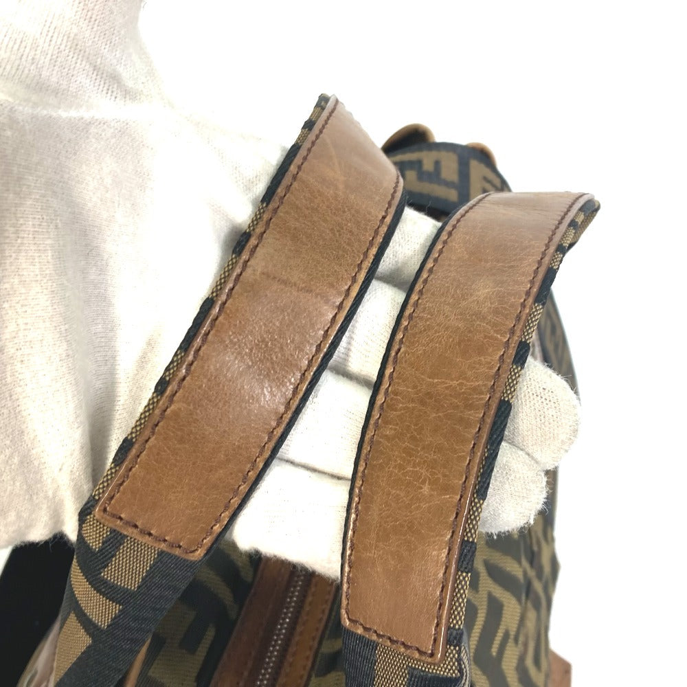 Sac à main Fendi vintage Zukka Ff cuir toile 2-en-1