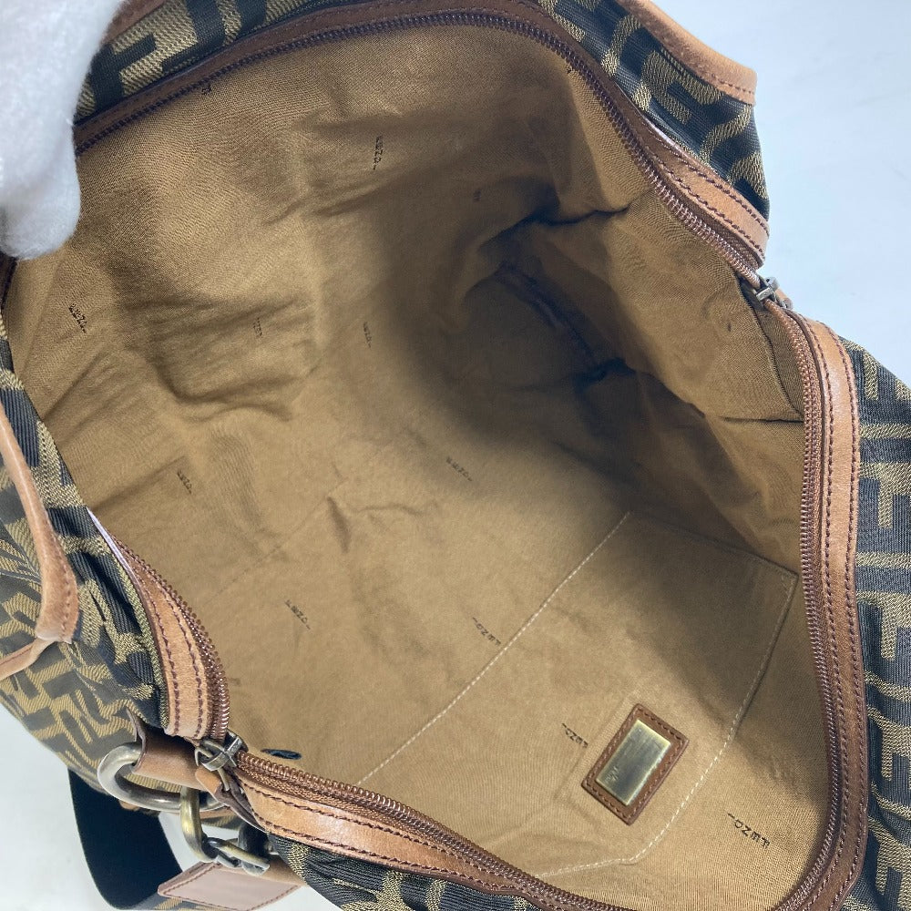 Sac à main Fendi vintage Zukka Ff cuir toile 2-en-1