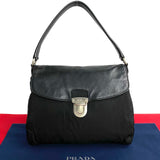 Prada Shoulder Bag Black Leather