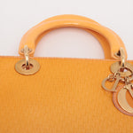 Dior Lady Dior Vintage en cuir verni jaune