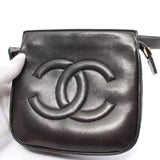 Chanel Coco Mark Waist Bag Lambskin Black Gold Hardware