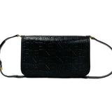 Celine Shoulder Bag Black Leather