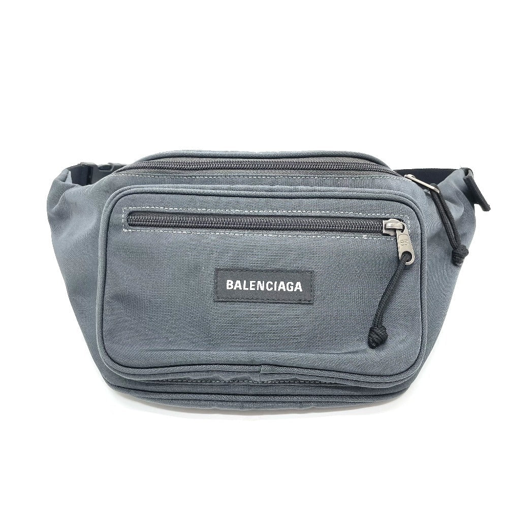 Sac banane vintage Balenciaga 482389 en nylon gris