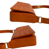 Chanel Shoulder Bag Orange Leather