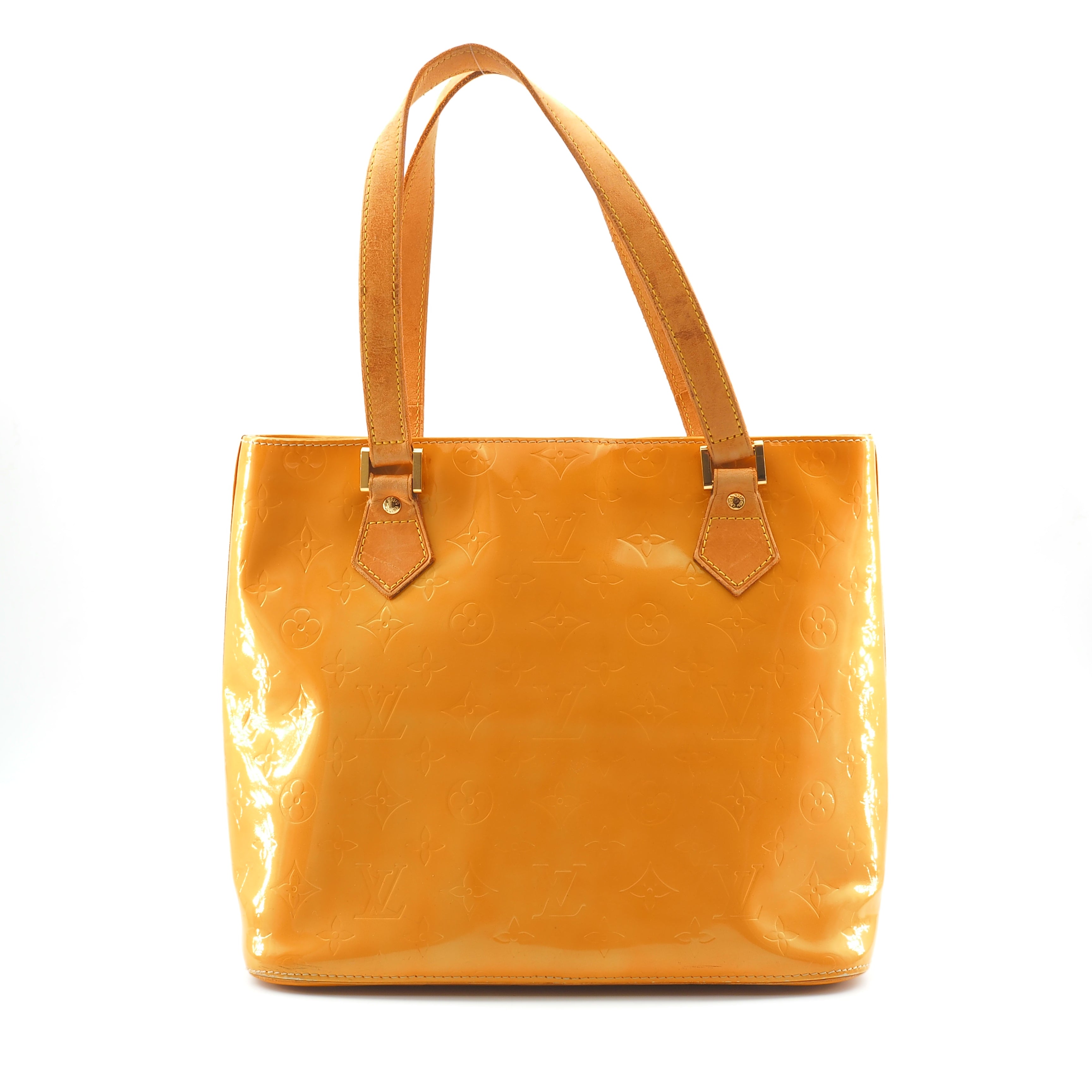 Louis Vuitton Houston Yellow Patent Leather                             Handbags                              [object Object] undefined undefined