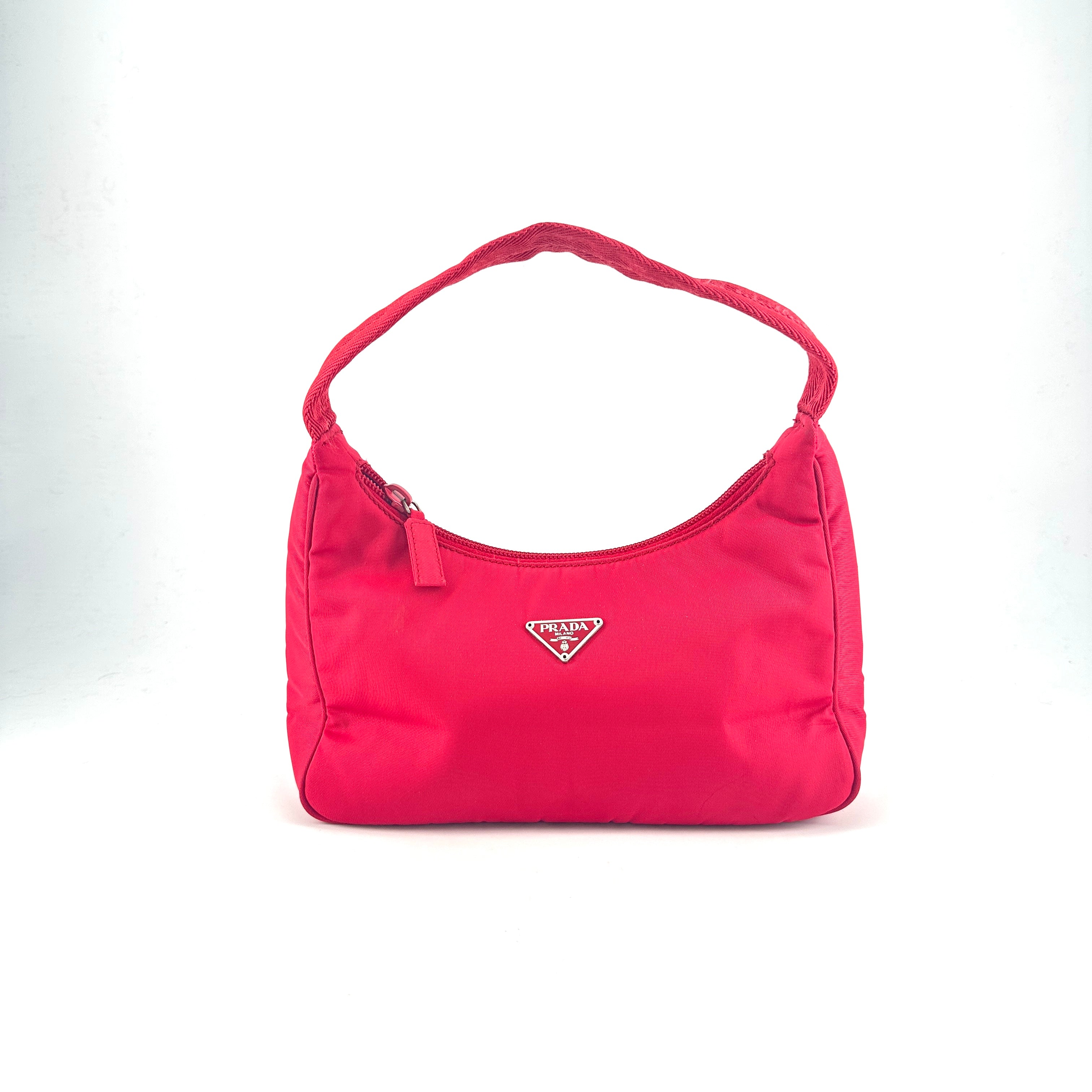 Sac Hobo Prada vintage en nylon rouge