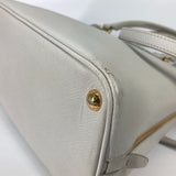 Sac à main Prada Bl0837 vintage en cuir Saffiano blanc