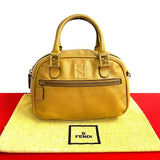 Fendi Handbag Beige Leather