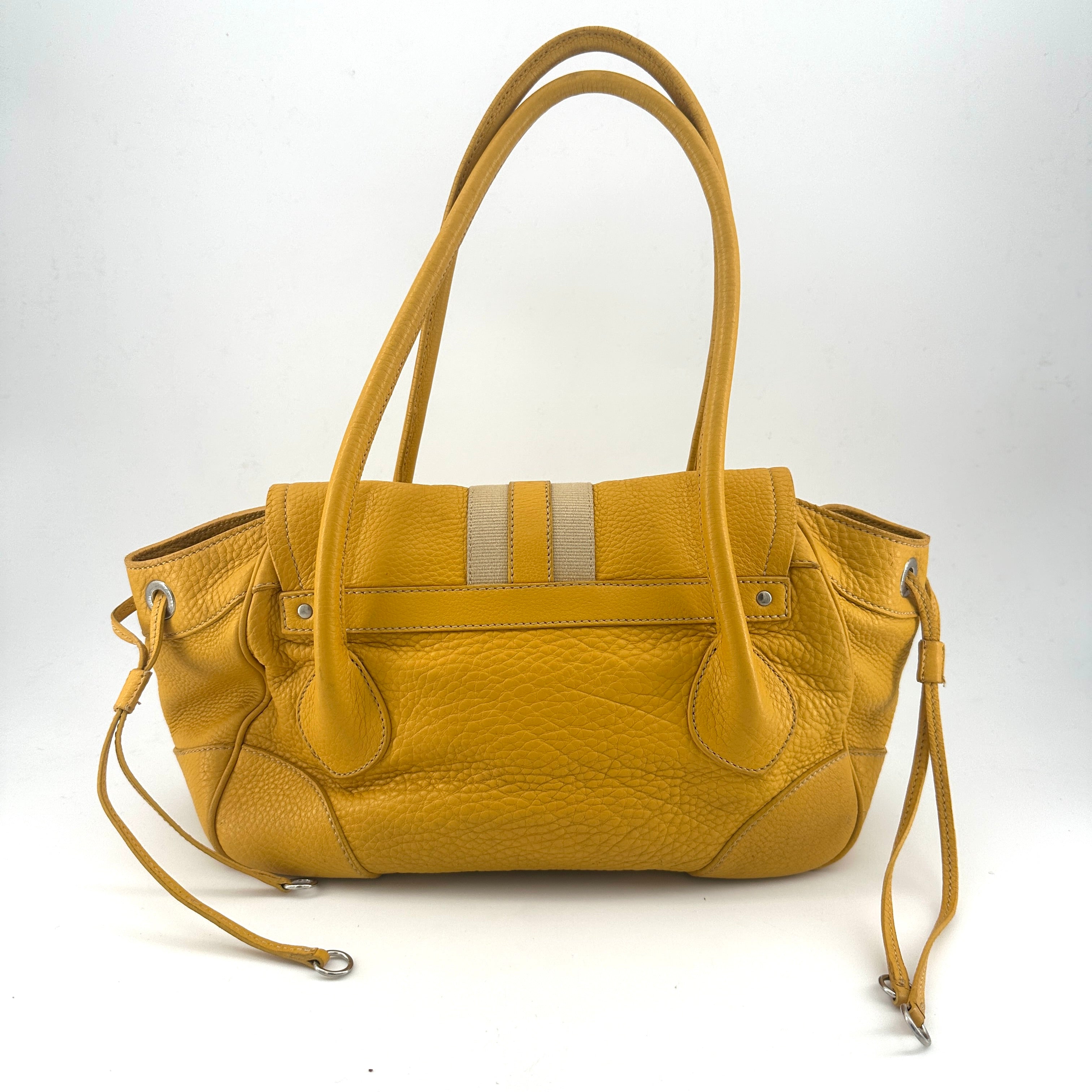 Prada handbag yellow leather                             shoulder-bags                              [object Object] undefined undefined