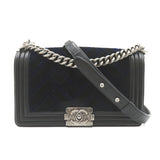 Chanel Boy Chanel Chain Shoulder Bag Lambskin (Sheepskin) Navy Black