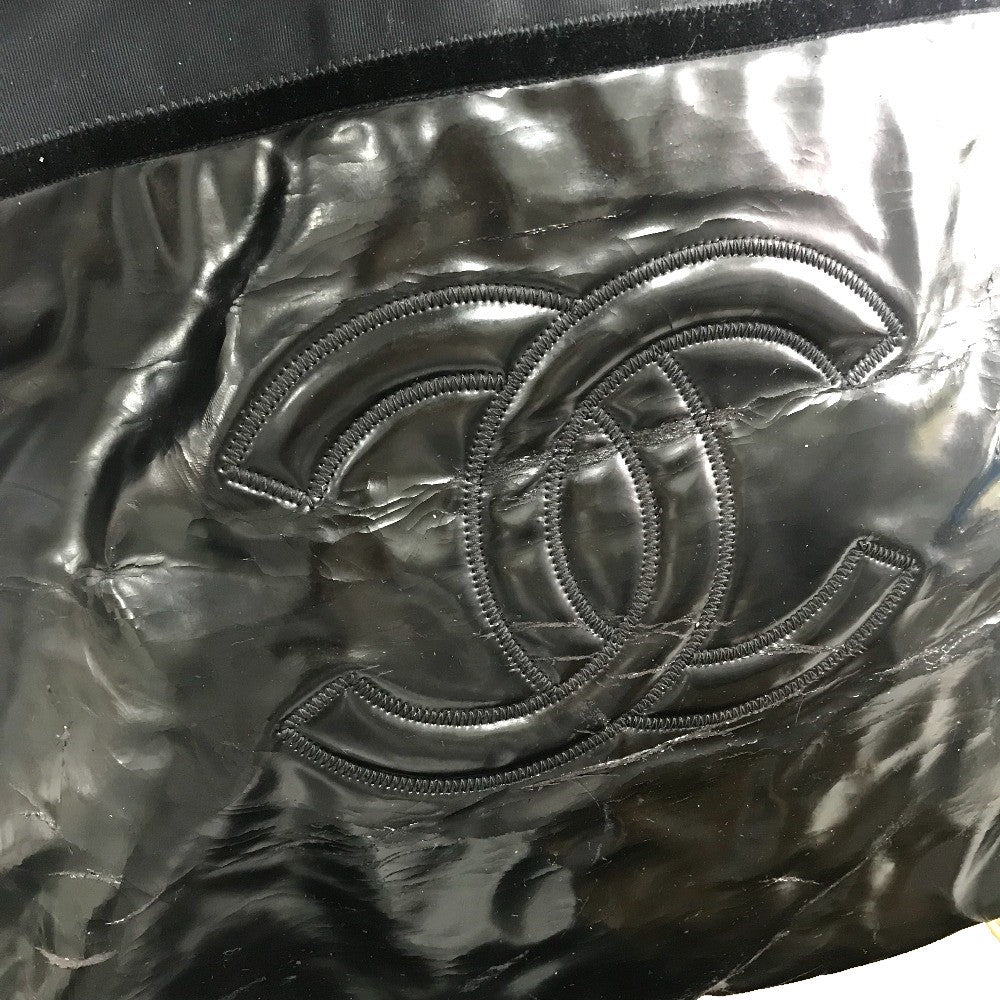 Chanel Sac Tote Étole Vintage Chaîne Noir Argent