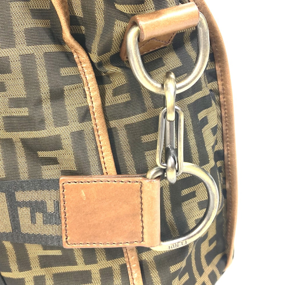 Sac à main Fendi vintage Zukka Ff cuir toile 2-en-1