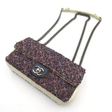 Chanel Matelasse Chain Shoulder Bag Others Leather Tweed Multicolor Silver Hardware