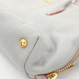 Miu Miu Madras Handbag Leather Gray