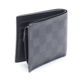Portefeuil Marco NM Damier Graphite Bi-Fold Wallet PVC Leather Black