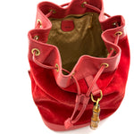 Gucci backpack Bamboo red suede                             backpacks                              [object Object] undefined undefined