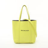 Balenciaga Everyday Xxs Handbag Tote Bag Leather Light Yellow