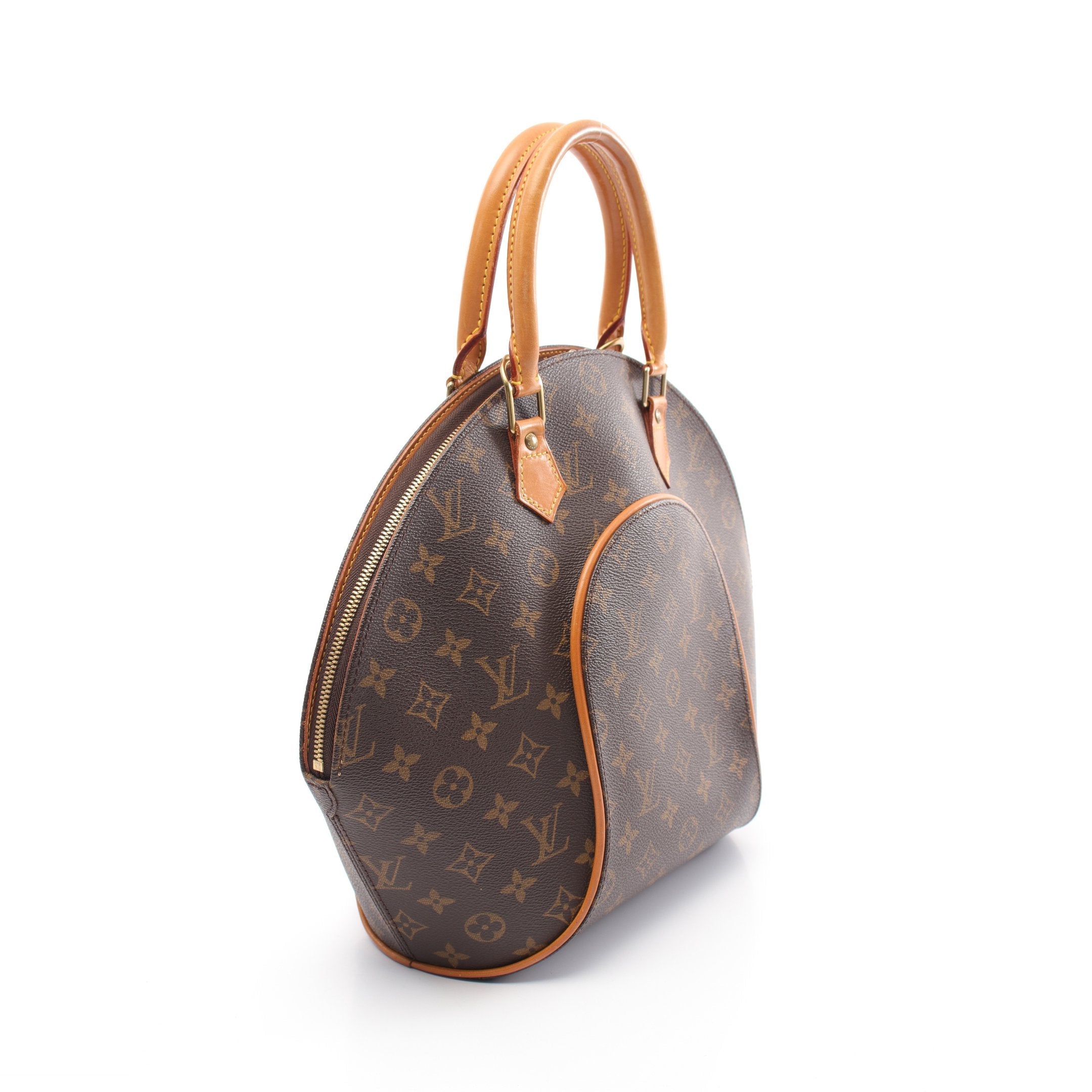 Sac à main vintage Louis Vuitton Ellipse Mm Monogram en cuir brun