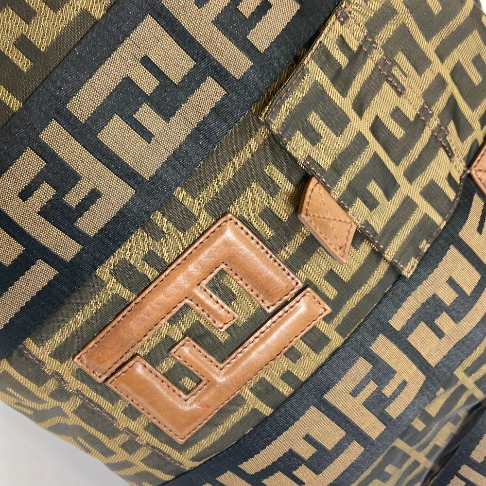 Sac à main Fendi vintage Zukka Ff cuir toile 2-en-1