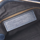 Balenciaga Giant City Handbag Leather Navy