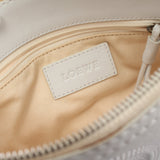 Loewe Shoulder Bag Leather Light Gray Crown Studs