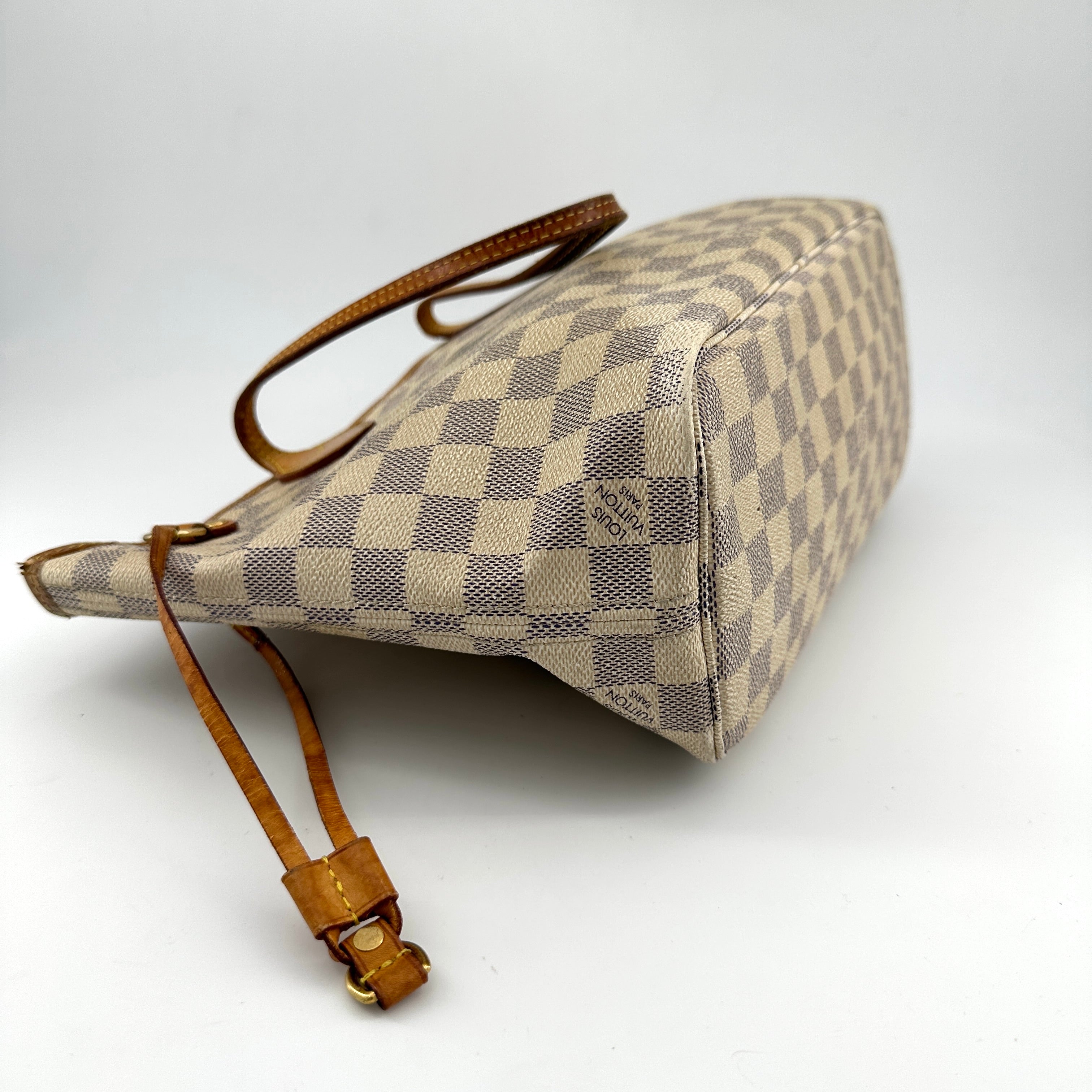 Louis Vuitton Damier Azur Never Full PM                             shoulder-bags                              [object Object] undefined undefined