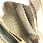 Sac à main Prada Bl0837 vintage en cuir Saffiano blanc