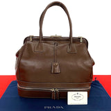 Prada Handbag Brown Leather