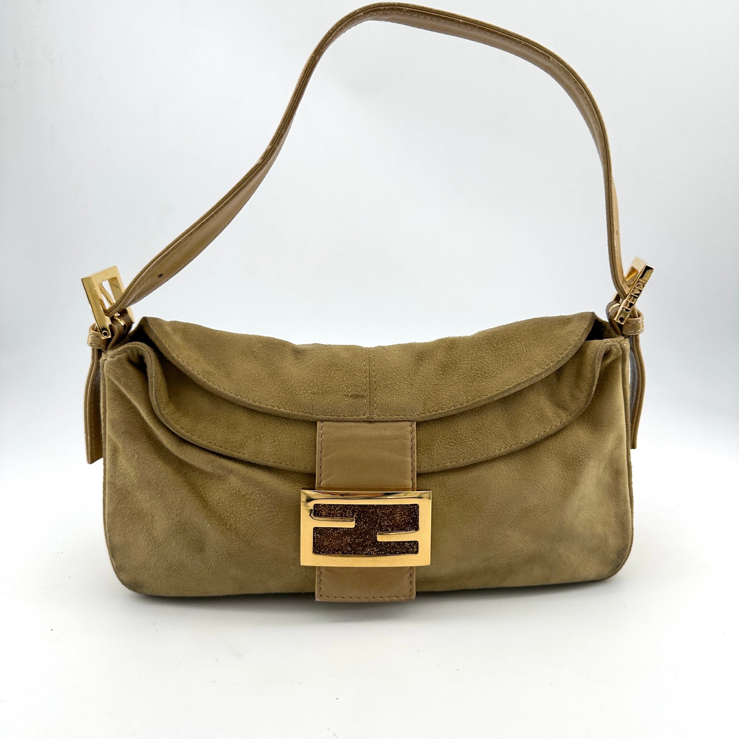 Fendi Baguette beige suede                             shoulder-bags                              [object Object] undefined undefined