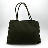 PRADA Nylon CP Hand Khaki Tote Bag