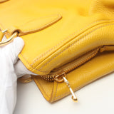 Miu Miu Vitello Caribu Handbag Leather Yellow