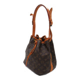 Louis Vuitton Petit Noe Shoulder Bag Coated Canvas Monogram Brown