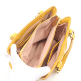 Miu Miu Vitello Caribu Handbag Leather Yellow