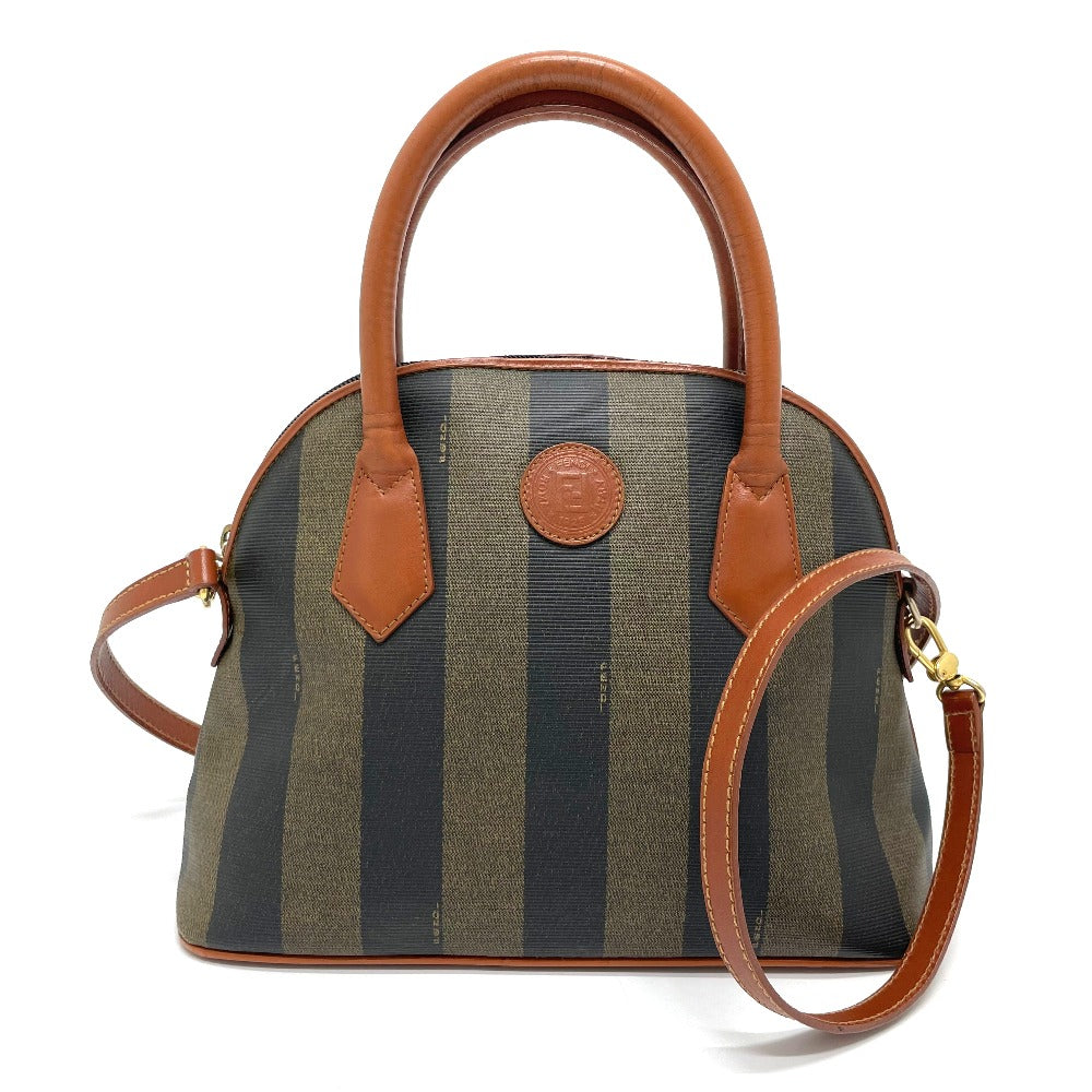 Fendi Vintage Sacoche Pécan Double Épaule en PVC/Métal