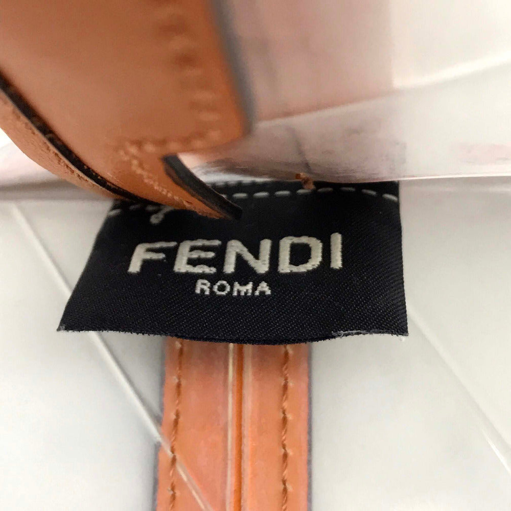 Sac à main Fendi Peekaboo Defender vintage en vinyle orange