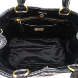 Miu Miu Tote Bag Handbag Leather Black