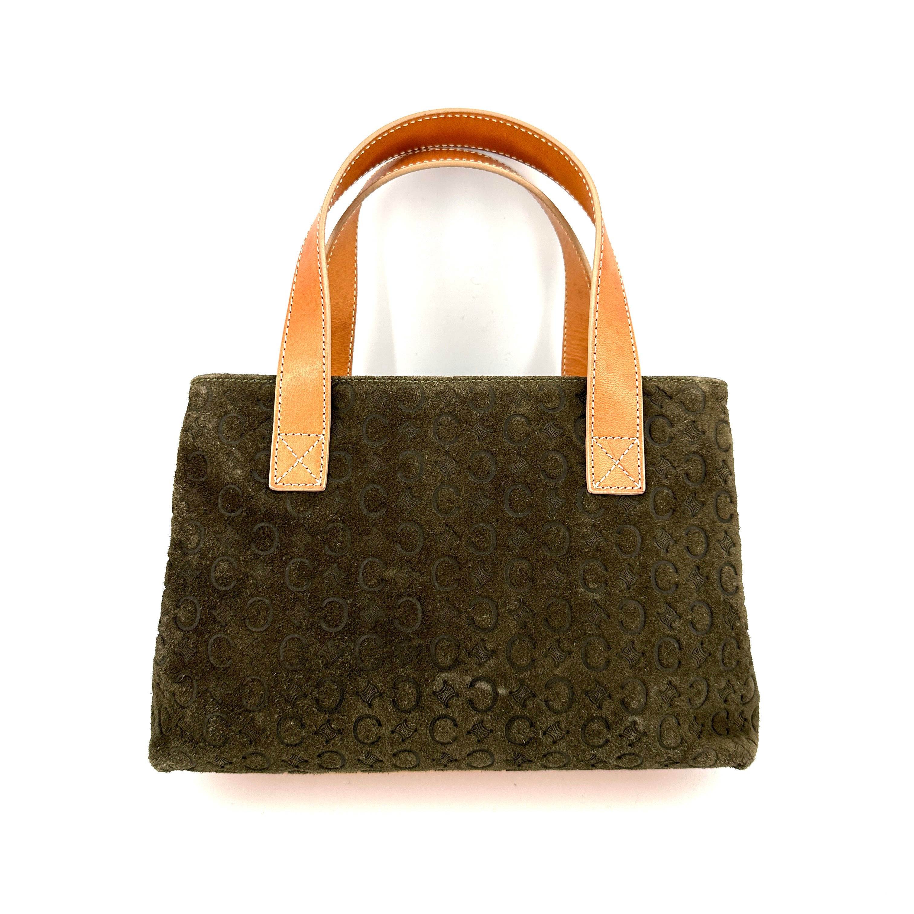 Sac à main vintage Celine C Macadam Suede marron MC00/2 B