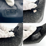 Prada Wool Hobo Handbag