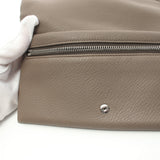 CERVO Bi-Fold Long Wallet Leather Gray Beige