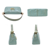 Fendi Zucchino Round Mouth Mamma Bucket Light Blue Ghw