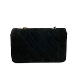 Chanel Shoulder Bag Black Suede