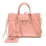 Balenciaga The Paper Handbag Leather Pink